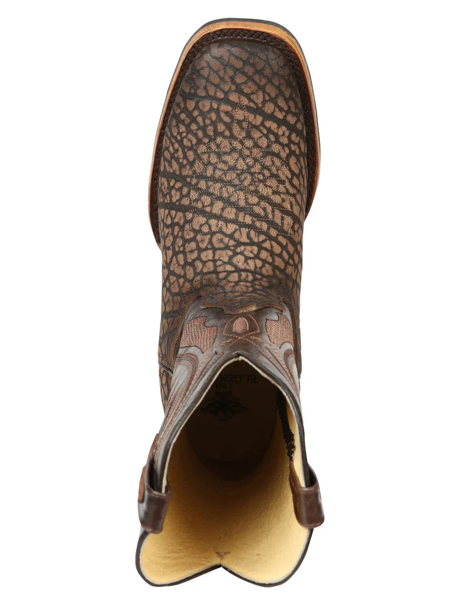 Men’s El General Rodeo Boot - Imitation Bull Neck Sand 45667 - N4dboots.com