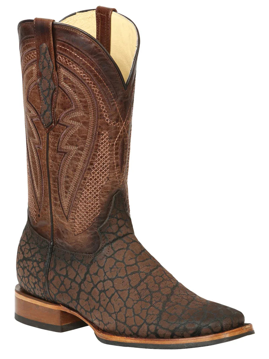 Men’s El General Rodeo Boot - Imitation Bull Neck Brown 45668 - N4dboots.com