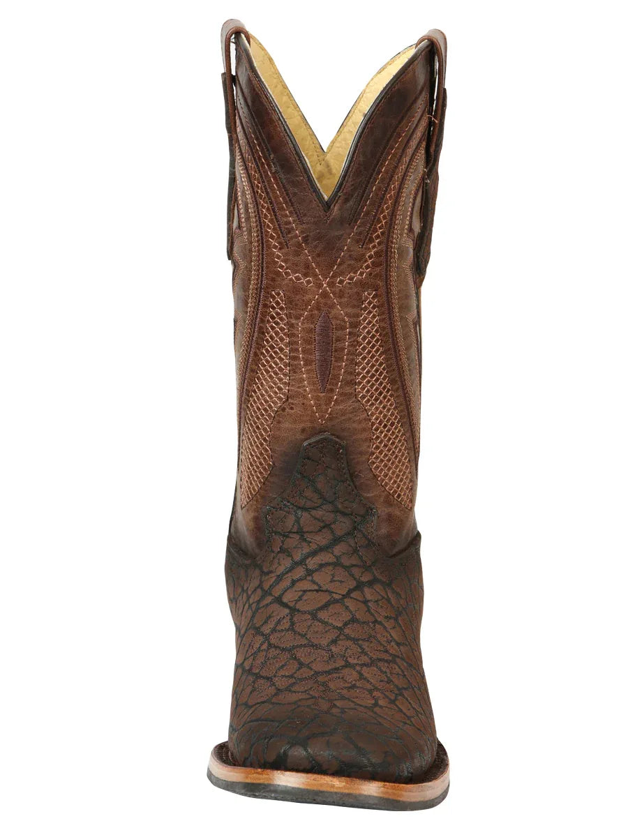 Men’s El General Rodeo Boot - Imitation Bull Neck Brown 45668 - N4dboots.com
