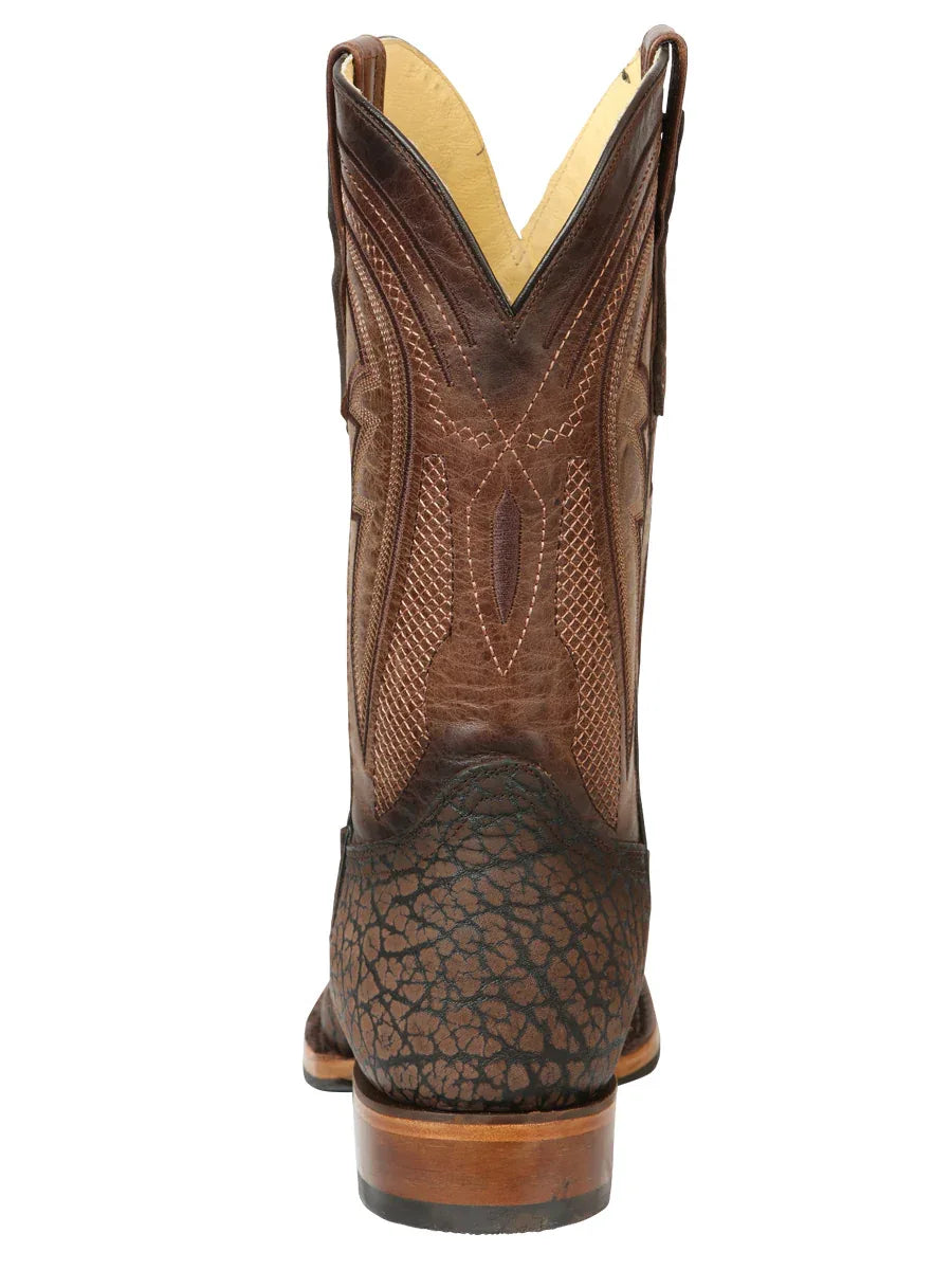 Men’s El General Rodeo Boot - Imitation Bull Neck Brown 45668 - N4dboots.com