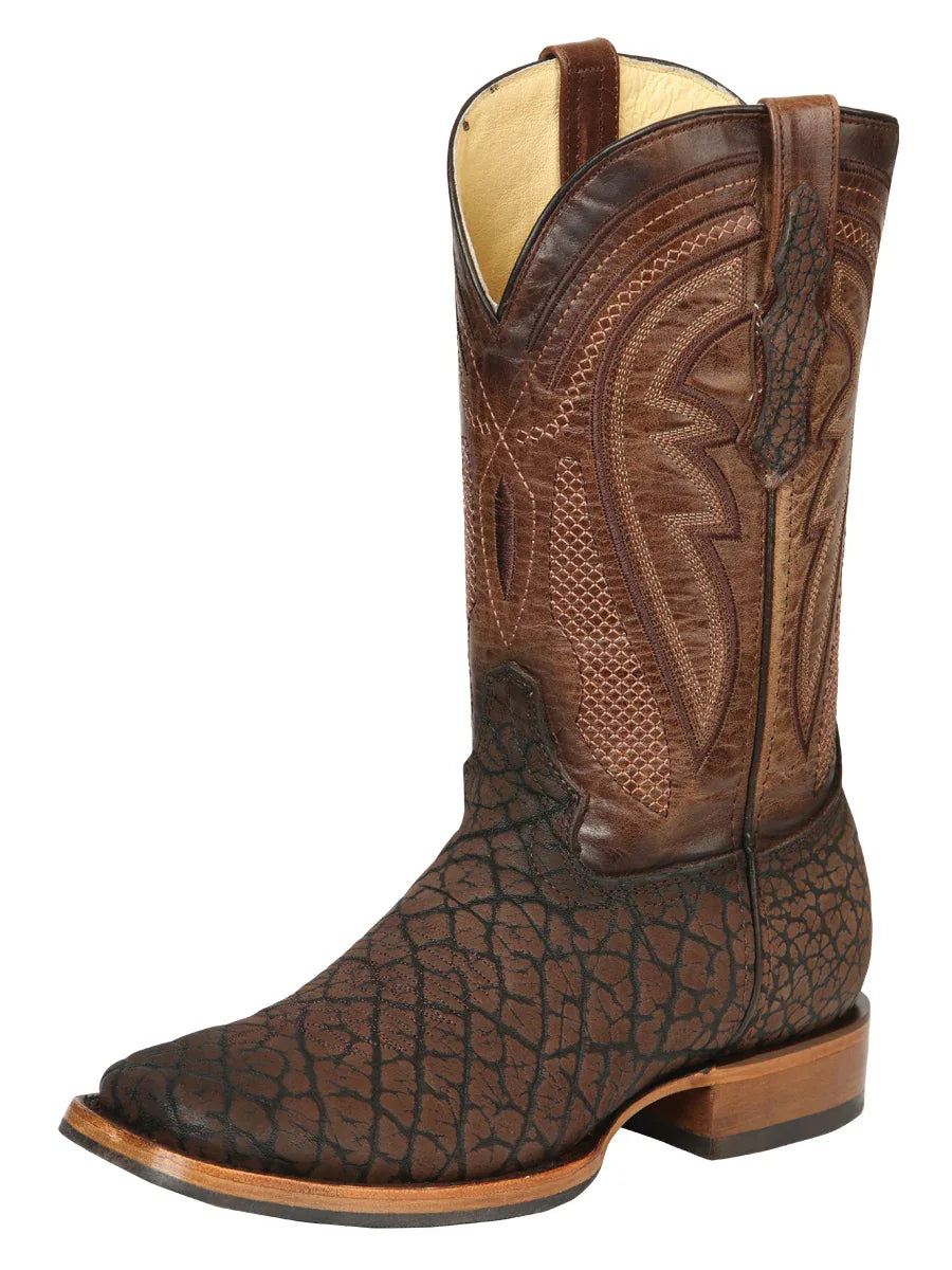 Men’s El General Rodeo Boot - Imitation Bull Neck Brown 45668 - N4dboots.com