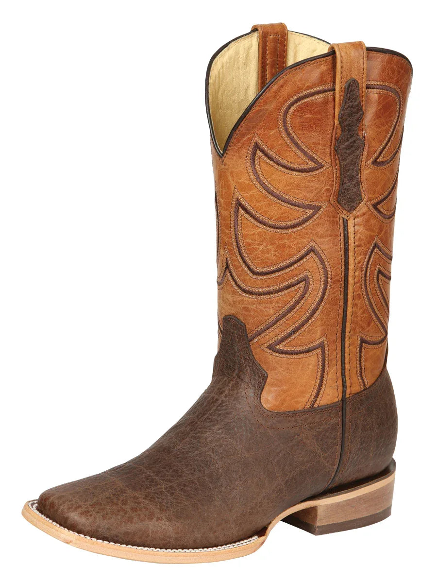 Men’s El General Rodeo Boot Elephant Print Brown 45767 - N4dboots.com