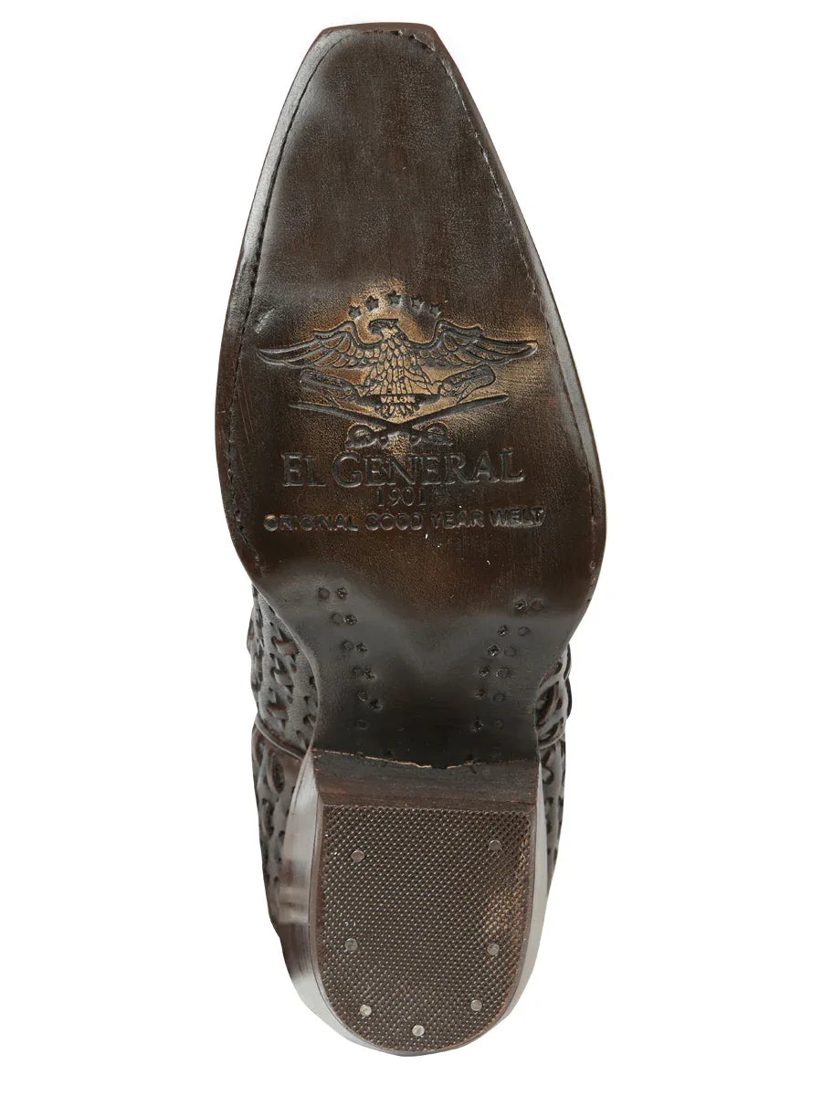 El General Women’s Embroidered Western Boots - Choco 45782 - N4dboots.com