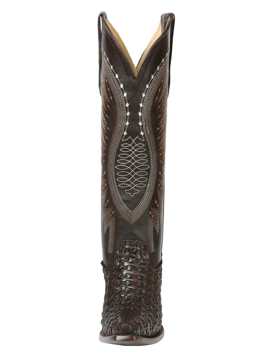El General Women’s Embroidered Western Boots - Choco 45782 - N4dboots.com