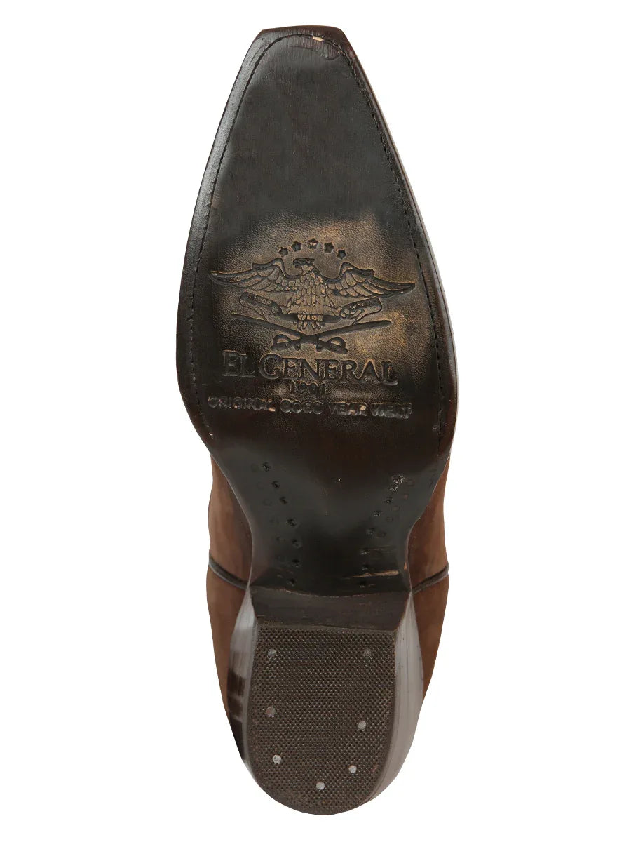 El General Women’s Embroidered Western Boots - Brown 45788 - N4dboots.com