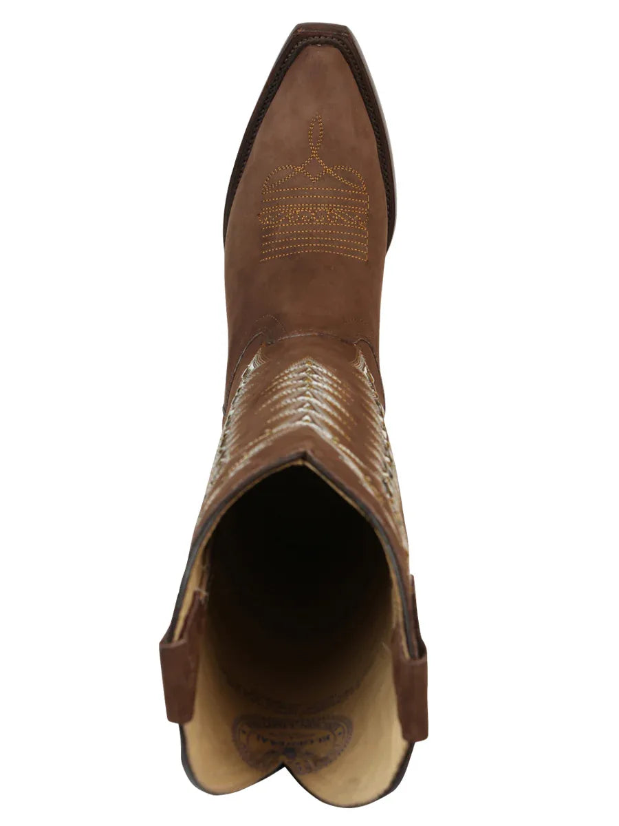 El General Women’s Embroidered Western Boots - Brown 45788 - N4dboots.com