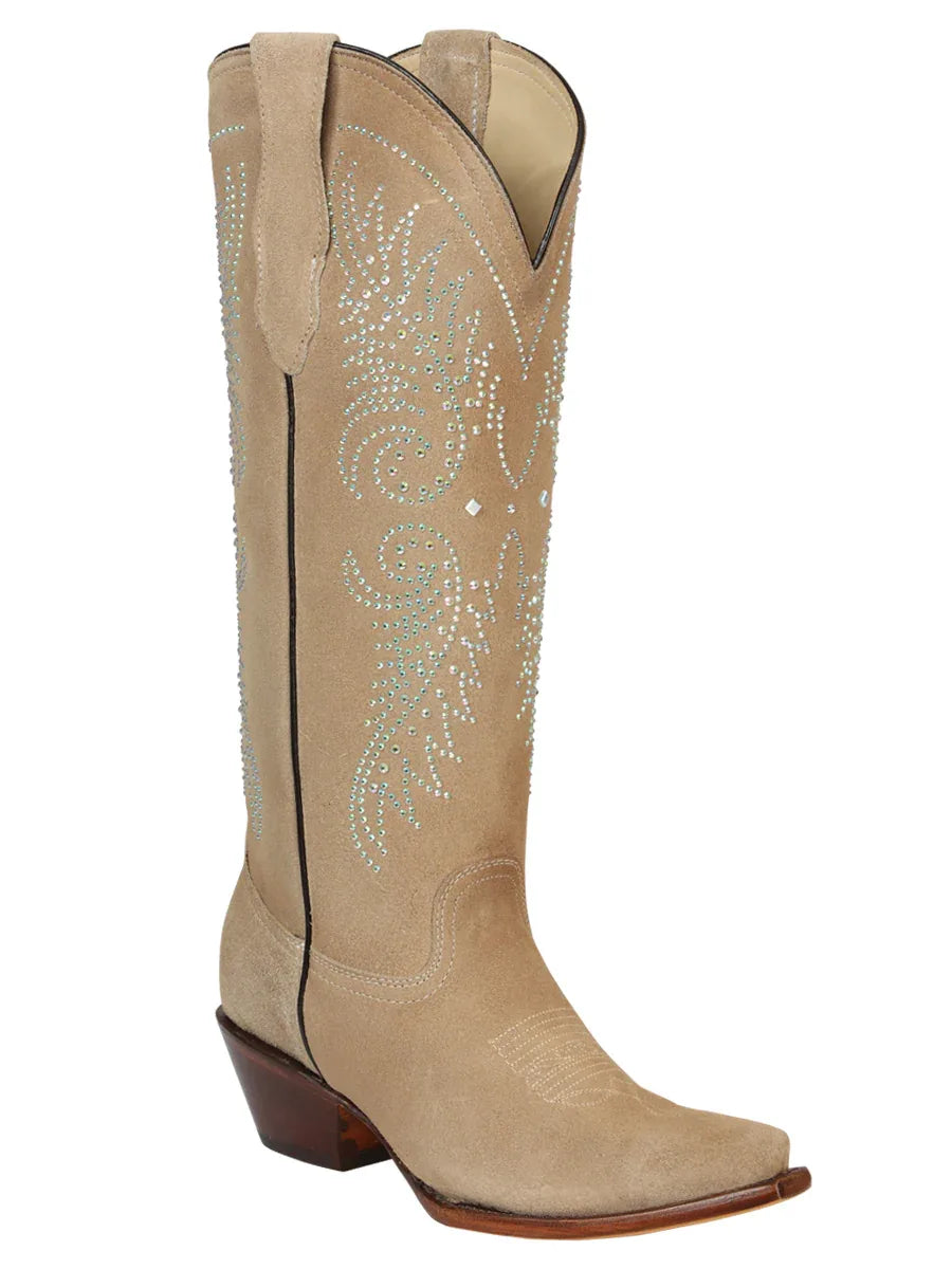 El General Women’s Western Suede Boots - Tuscani 45793 - N4dboots.com