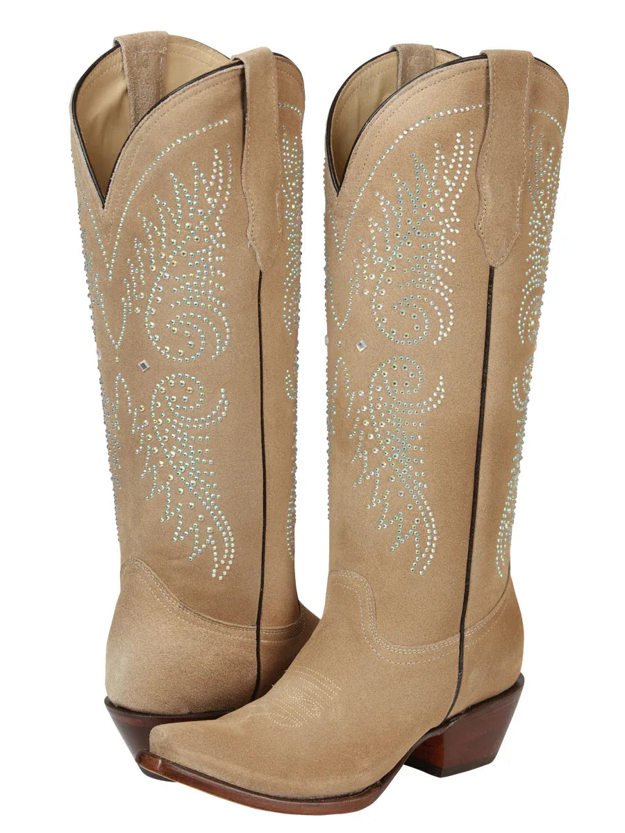 El General Women’s Western Suede Boots - Tuscani 45793 - N4dboots.com