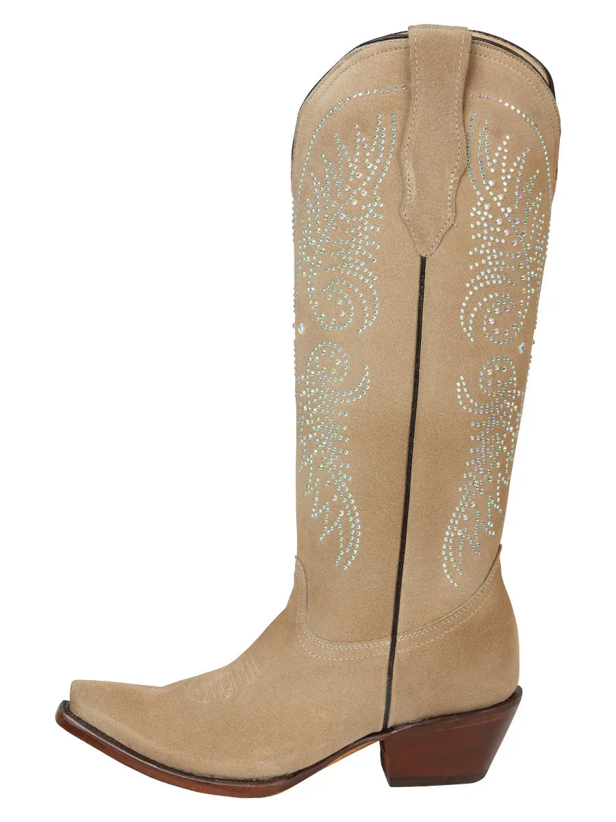 El General Women’s Western Suede Boots - Tuscani 45793 - N4dboots.com