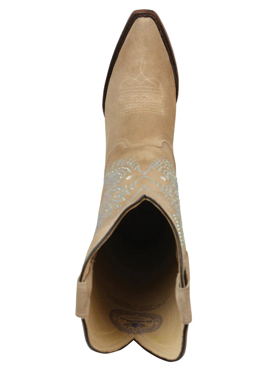 El General Women’s Western Suede Boots - Tuscani 45793 - N4dboots.com