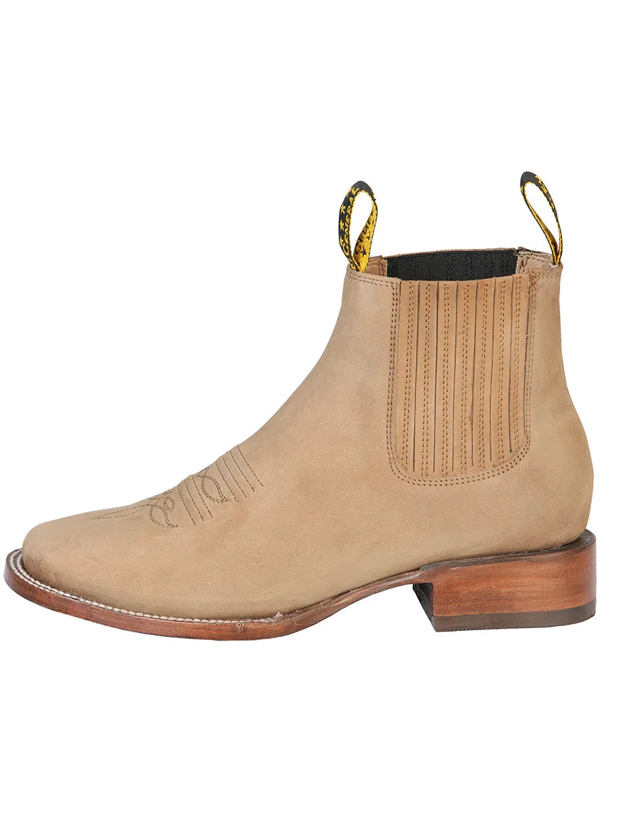El General Square Toe Ankle Boot - Nobuck Sand 126191 - N4dboots.com