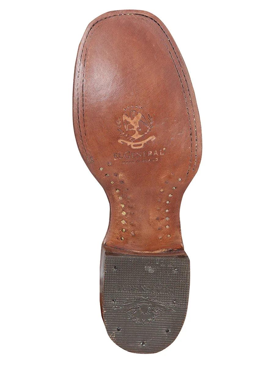 El General Square Toe Ankle Boot - Nobuck Brown 126192 - N4dboots.com