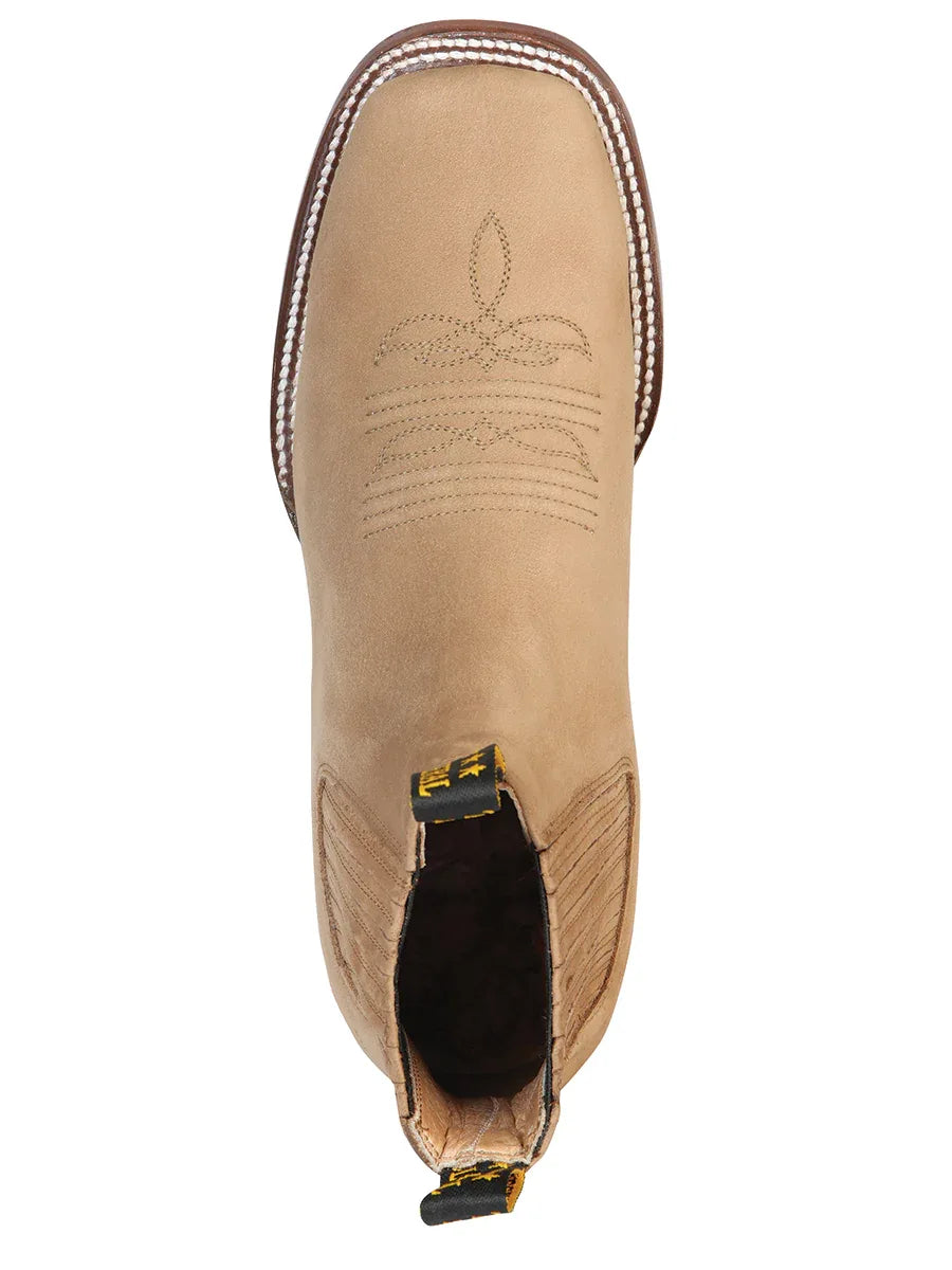 El General Square Toe Ankle Boot - Nobuck Sand 126197 - N4dboots.com