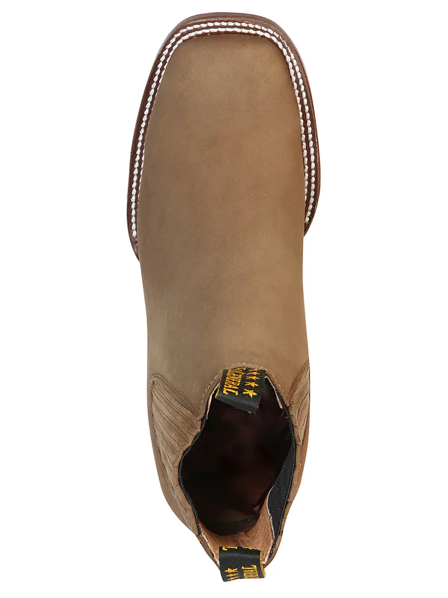 El General Square Toe Ankle Boot - Nobuck Brown 126198 - N4dboots.com