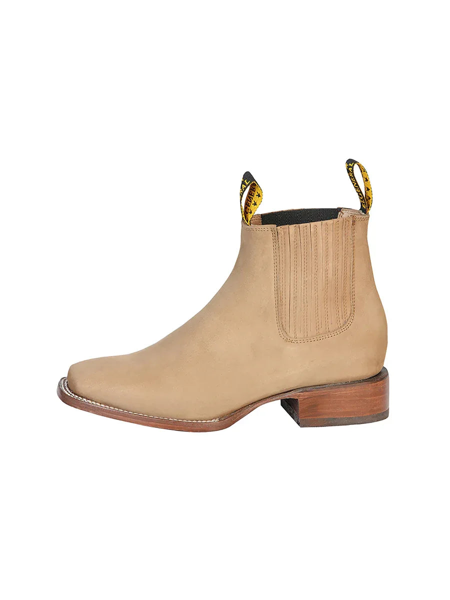 El General Square Toe Ankle Boot - Nobuck Light Brown 126200 - N4dboots.com