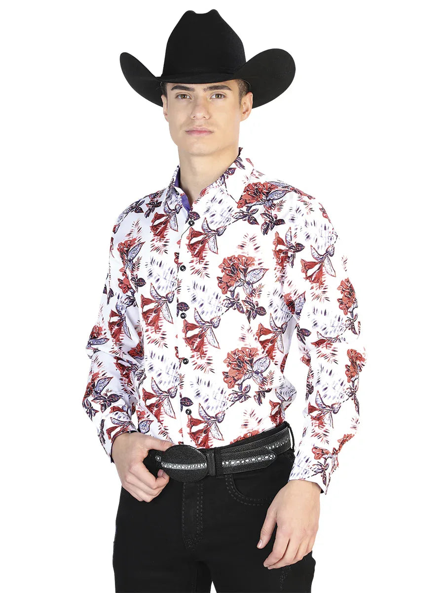 White Casual Long Sleeve Shirt 126275 - N4dboots.com