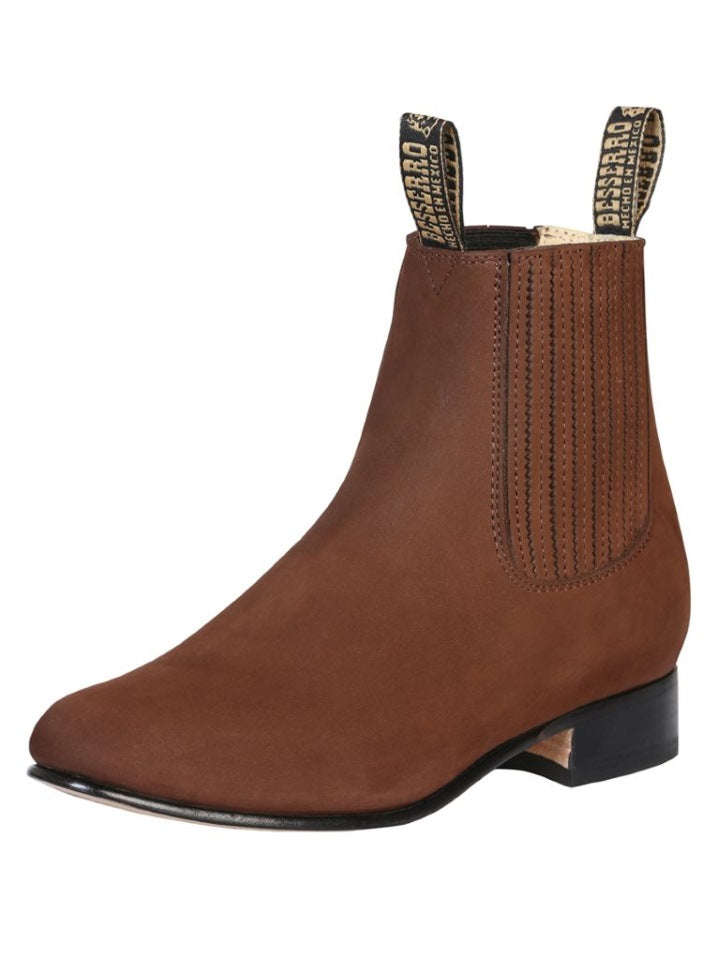 BOTIN CHARRO EL BESSERRO BR 2204 PIEL BOVINO NOBUCK CAMEL