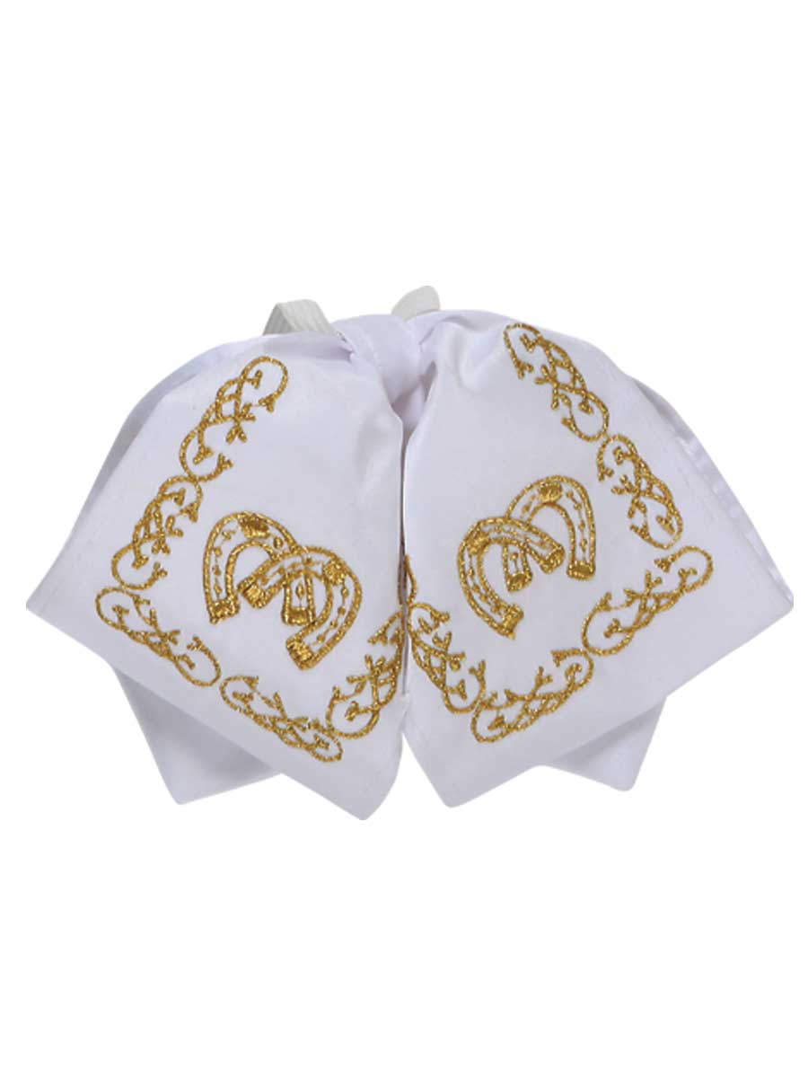 Kids 
Mexican Charro Bow Tie 100% Polyester White/Gold 600143
