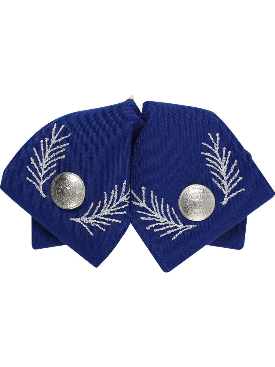 Adult
 Mexican Charro Bow Tie 100% Polyester Royal Blue/Gold 601108