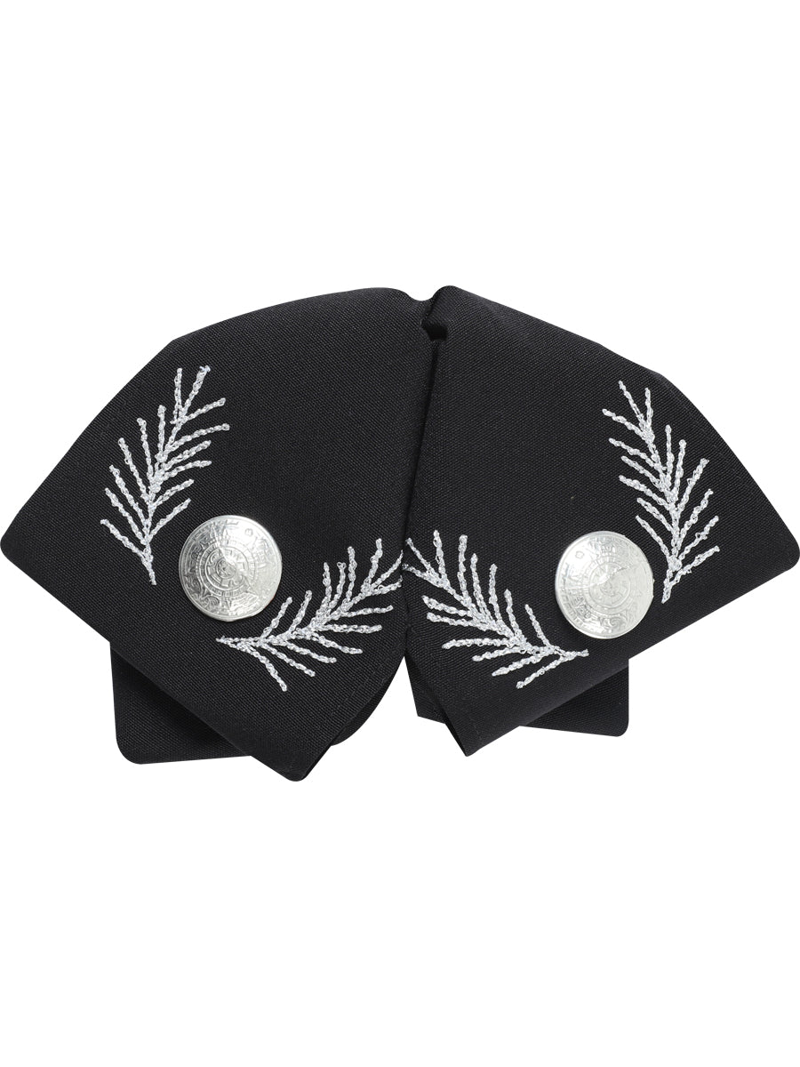 Adult 
Mexican Charro Bow Tie 100% Polyester Black/Silver 601110