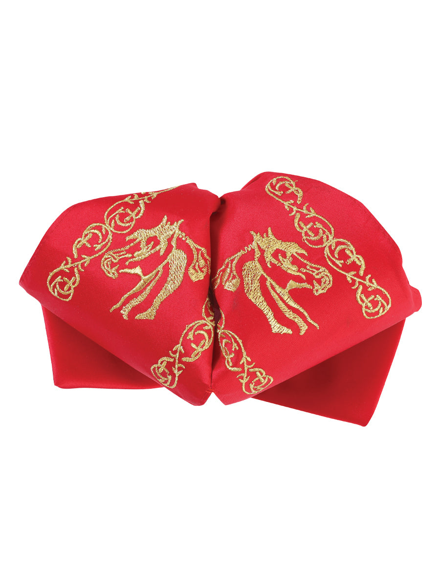 Adult 
Mexican Charro Bow Tie 100% Polyester Red/Gold 601767