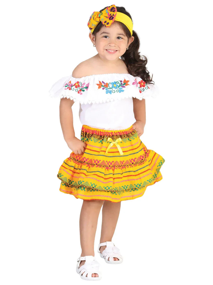 Artisanal Embroidered Set 100% Cotton Yellow 602101 - N4dboots.com