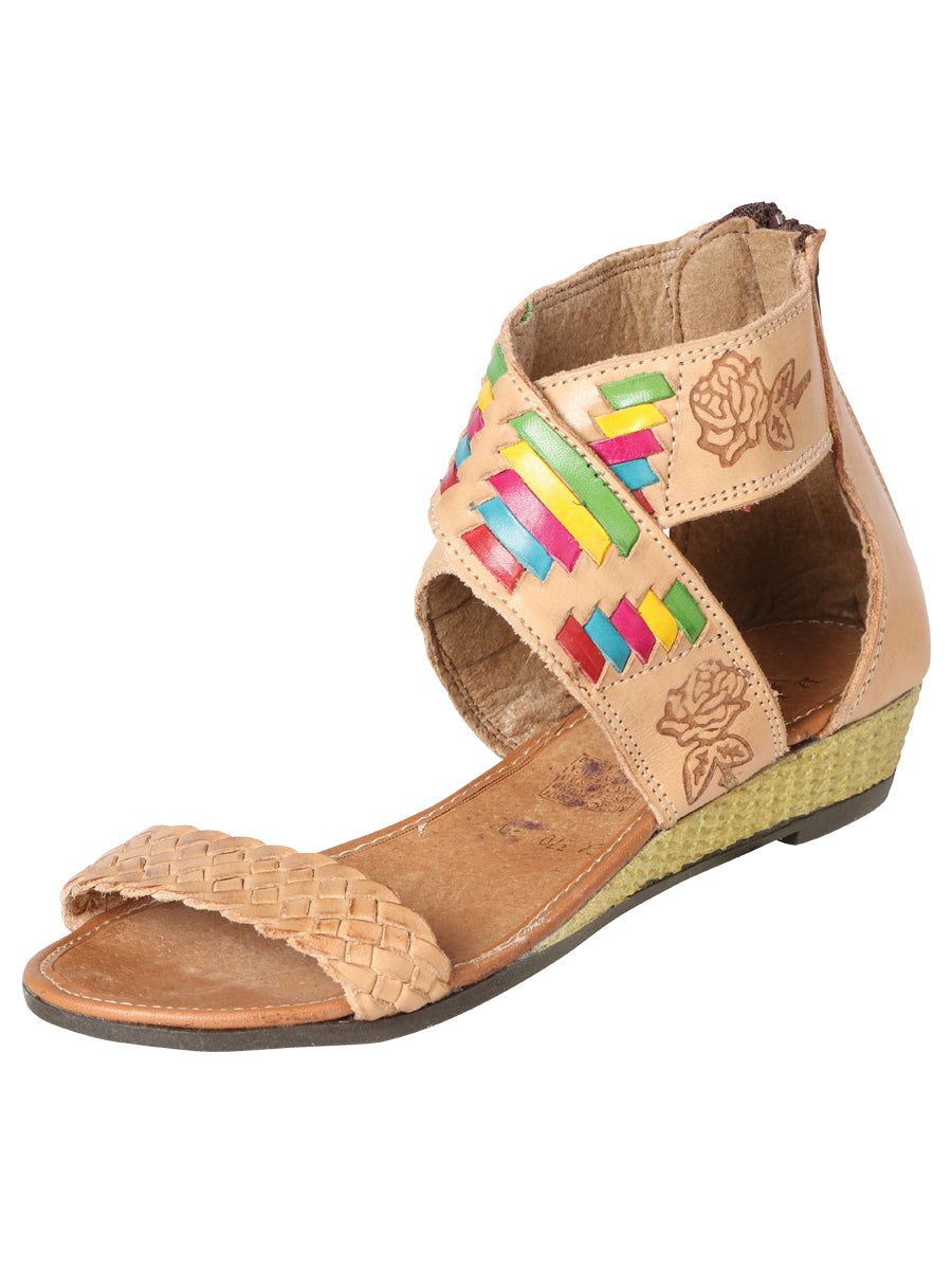 Mexican Artisanal Sandals Leather Tan 602948