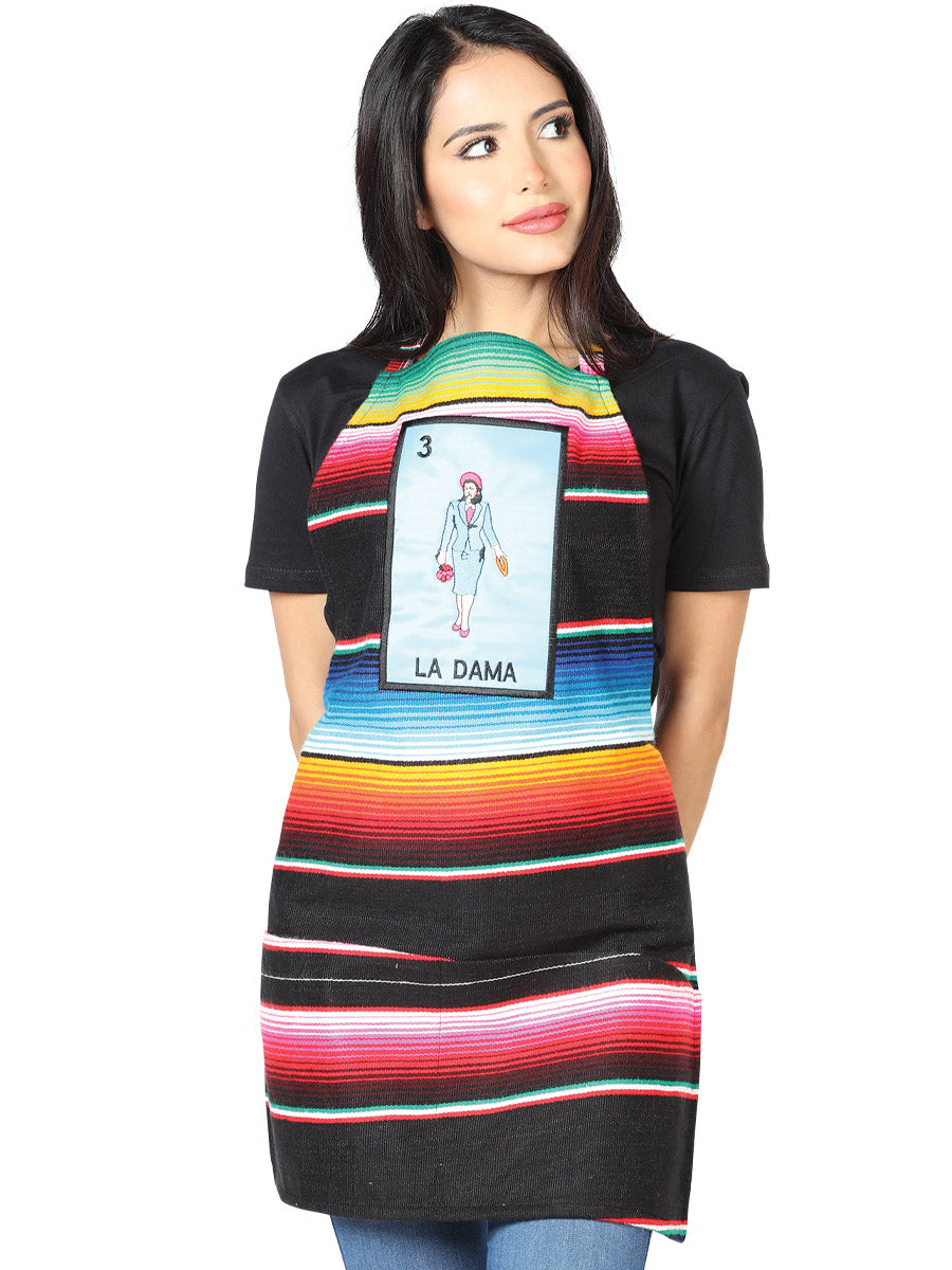 Artisanal Mexican Zarape Apron 100% Acrylan Multicolor 603575