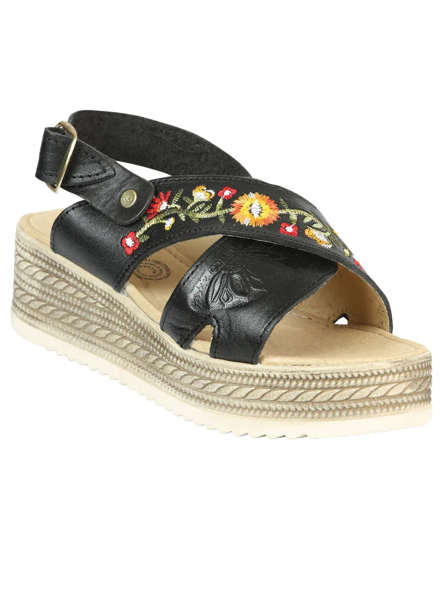 Mexican Artisanal Sandals Leather Honey 604022 - N4dboots.com