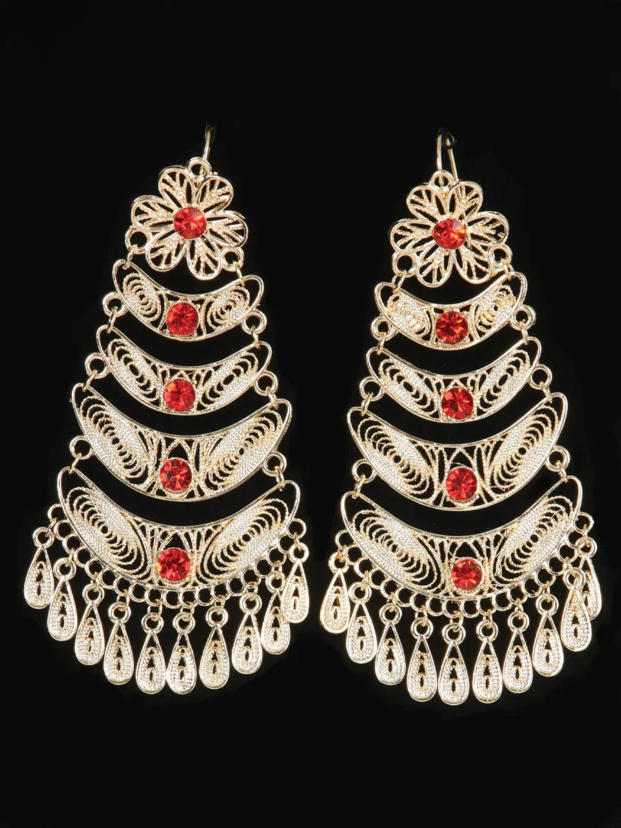 Mexican Artisanal Aretes Filigrana Gold 604031 - N4dboots.com