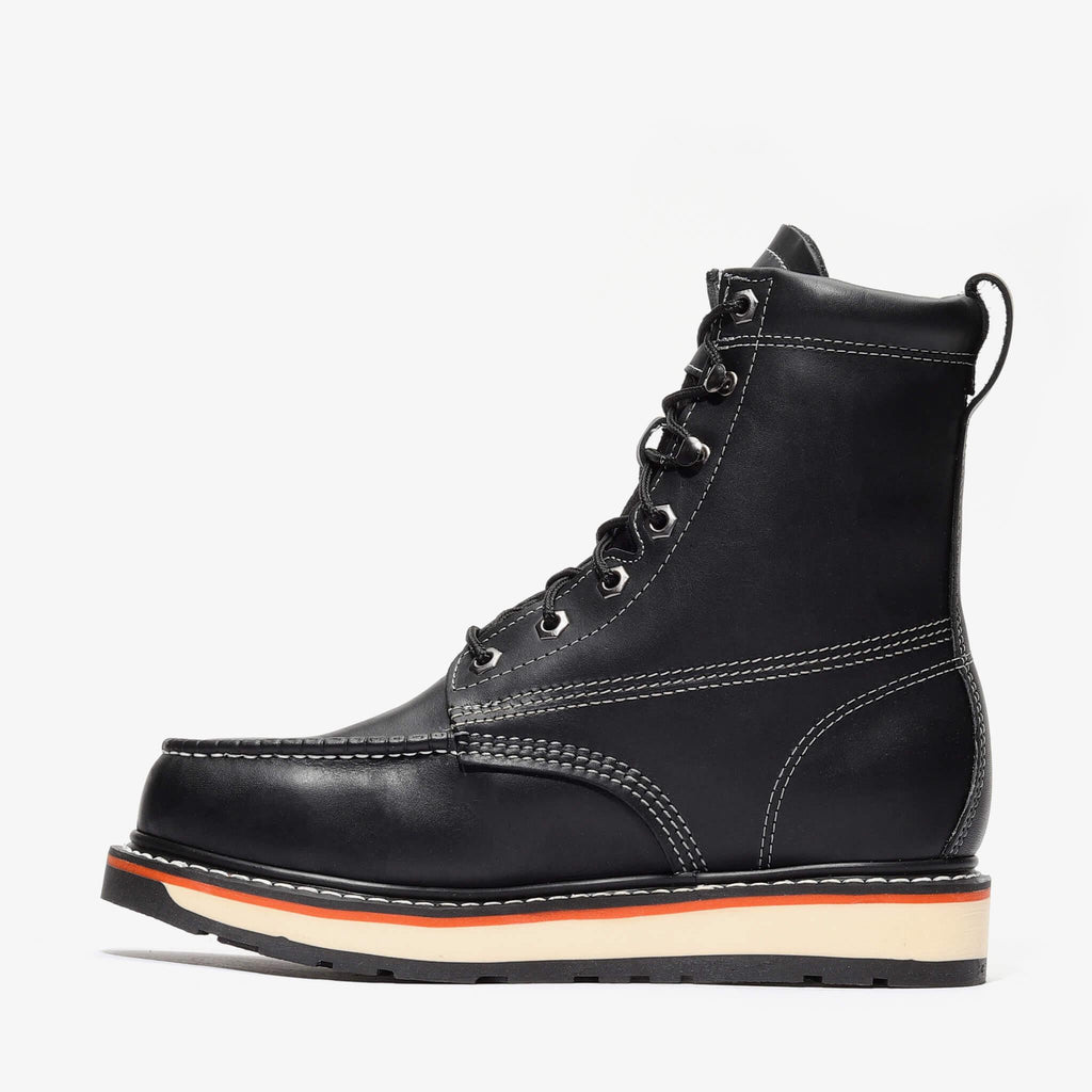 FRONTIER DUAL 8" MOC TOE - FRONTIER DUAL 8" MOC TOE - 6 / Black - Bonanza Boots