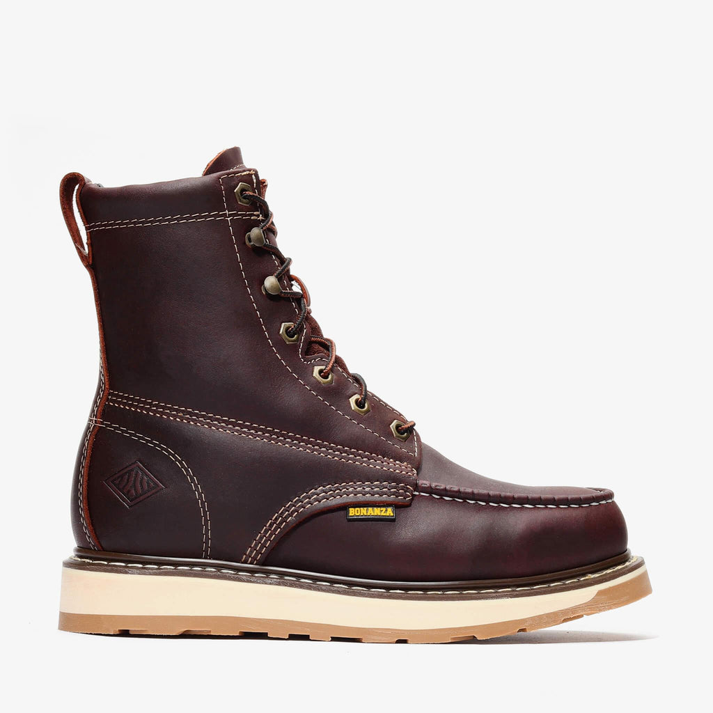 FRONTIER DUAL 8" MOC TOE - FRONTIER DUAL 8" MOC TOE - 6 / Burgundy - Bonanza Boots