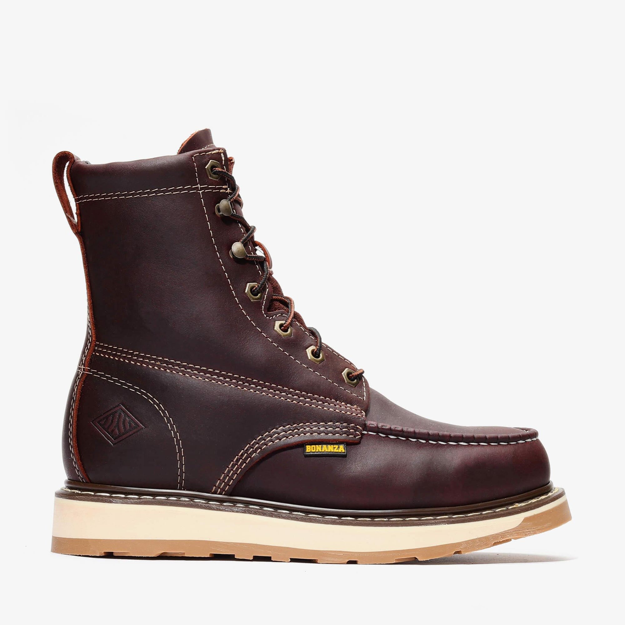FRONTIER DUAL 8" MOC TOE - FRONTIER DUAL 8" MOC TOE - 6 / Burgundy - Bonanza Boots