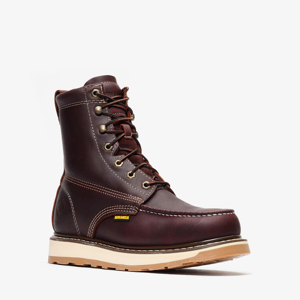 FRONTIER DUAL 8" MOC TOE - FRONTIER DUAL 8" MOC TOE - 6 / Burgundy - Bonanza Boots