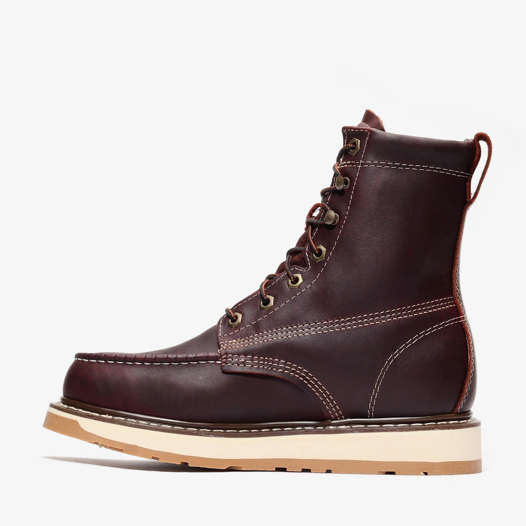 FRONTIER DUAL 8" MOC TOE - FRONTIER DUAL 8" MOC TOE - 6 / Burgundy - Bonanza Boots