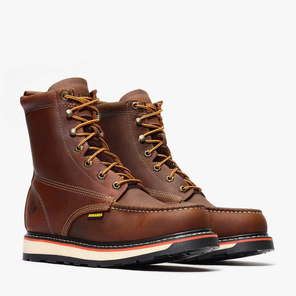 FRONTIER DUAL 8" MOC TOE - FRONTIER DUAL 8" MOC TOE - 6 / Crazy Brown - Bonanza Boots