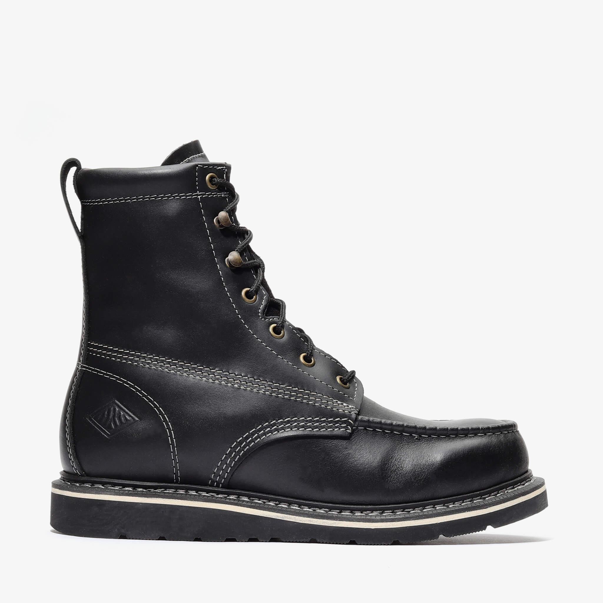 Frontier Moc Toe Work Boot - Jet Black – N4dboots.com