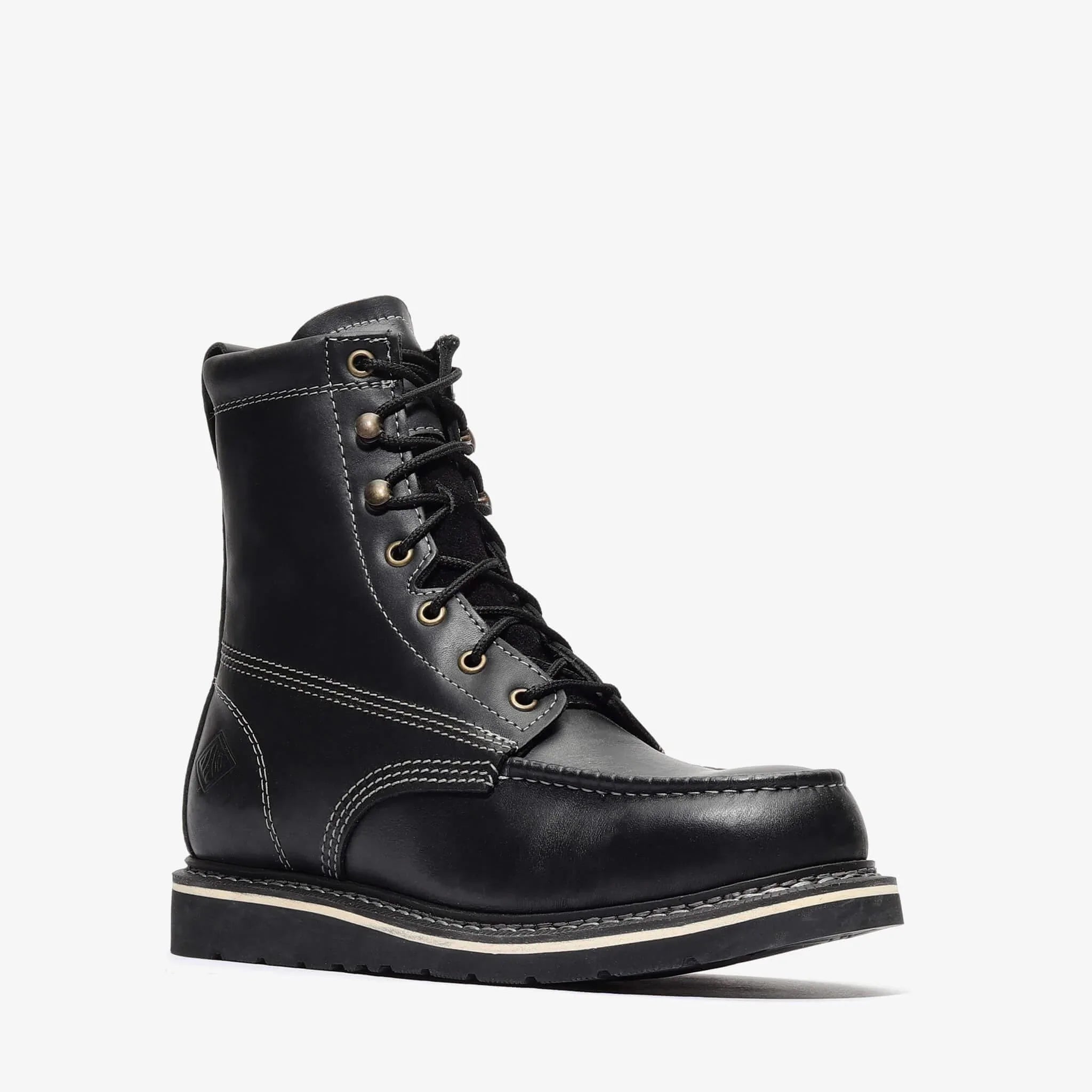 Frontier Moc Toe Work Boot - Jet Black – N4dboots.com
