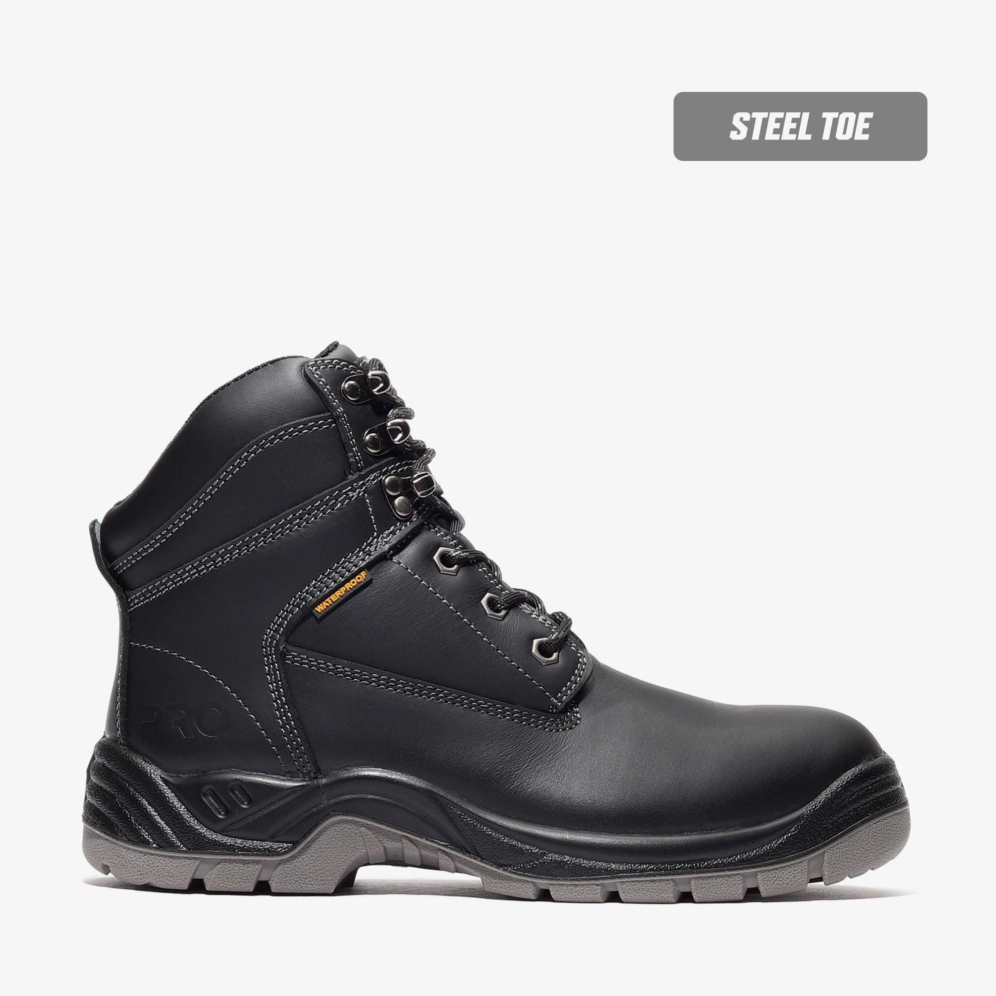 TITAN PRO 6" PLAIN TOE (STEEL TOE) - TITAN PRO 6" PLAIN TOE (STEEL TOE) - 5 / Black - Bonanza Boots