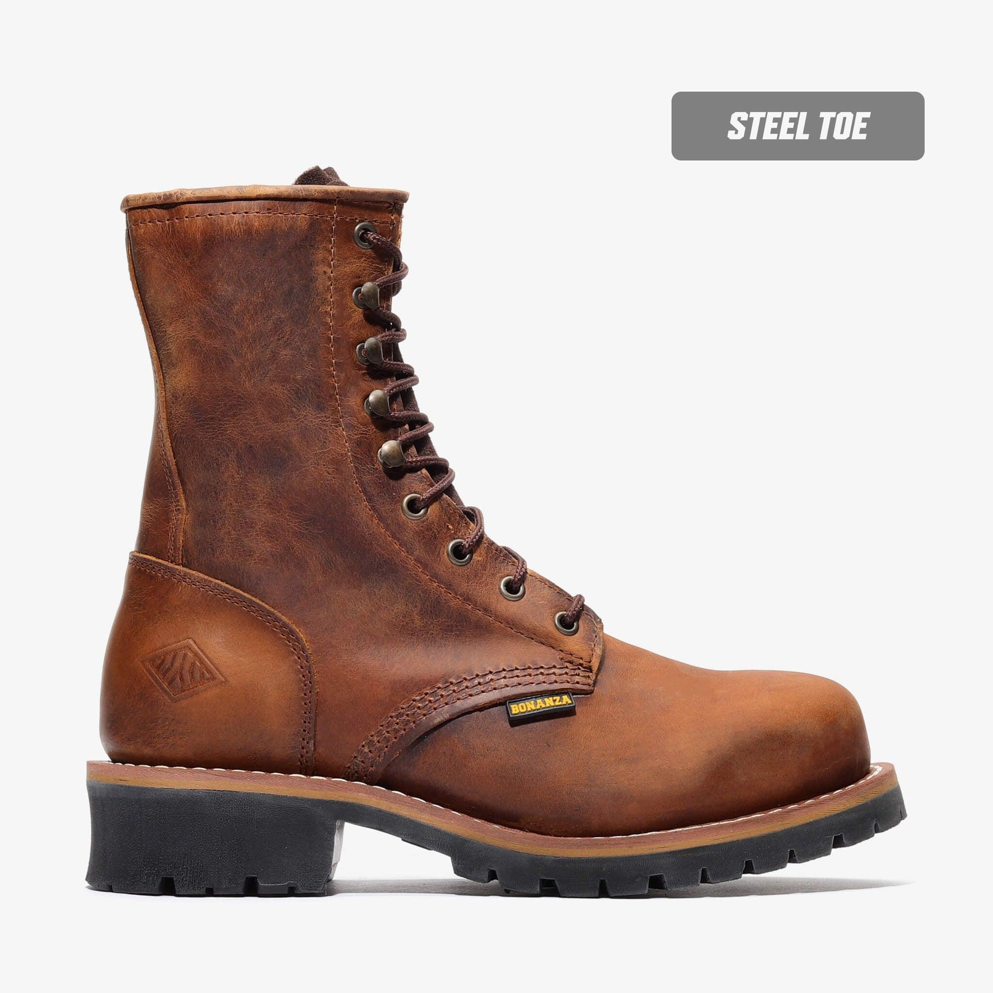 SIERRA 9" LOGGER (STEEL TOE) - SIERRA 9" LOGGER (STEEL TOE) - 5 / Crazy Brown - Bonanza Boots