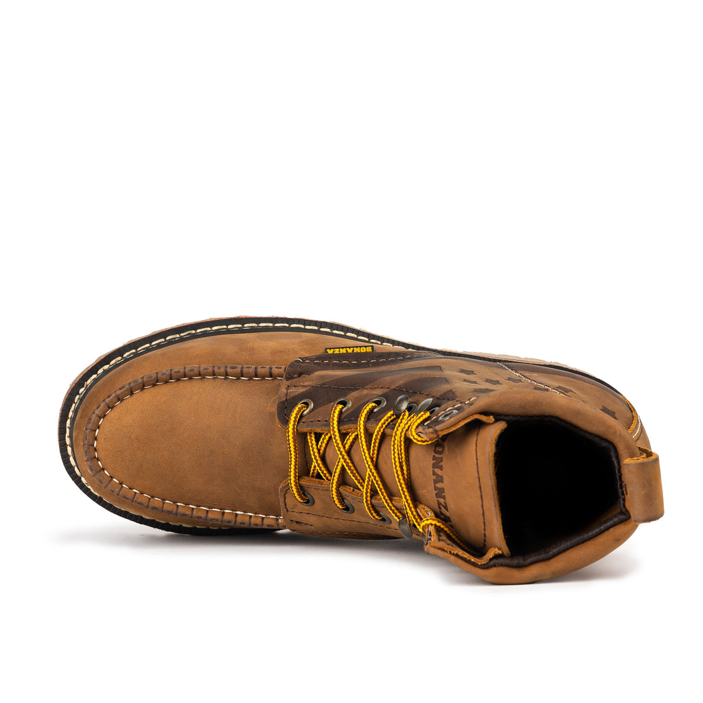HERITAGE 6" MOC TOE FLAG BROWN