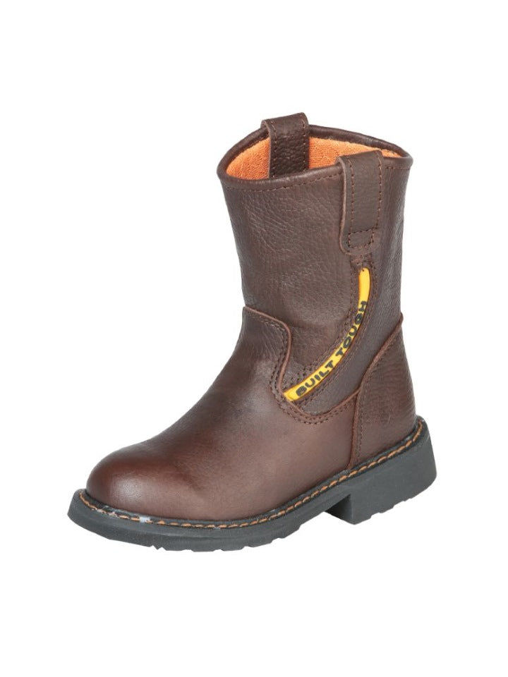 Bota rodeo JAR BOOT'S modelo Taurus color moka para niños, piel genuina con punta cuadrada
