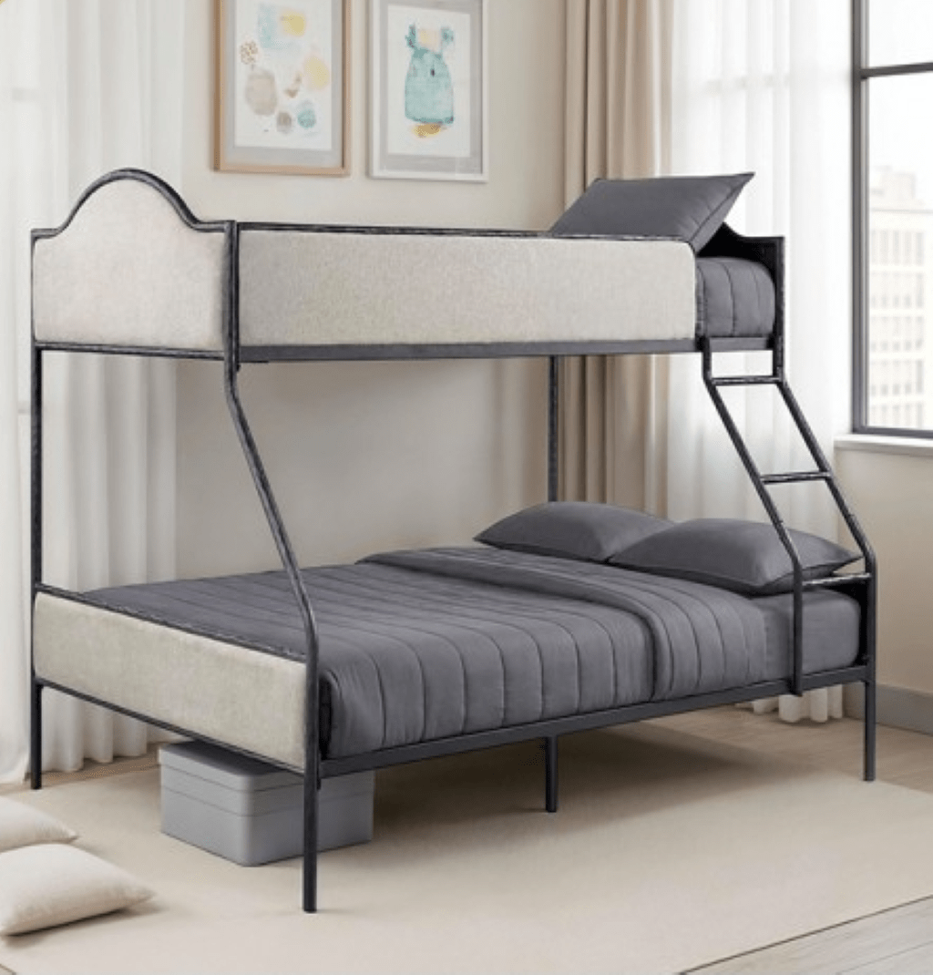 FORLI Twin/Full Bunk Bed | FM - BK700BK - TF Color Black - N4dboots.com