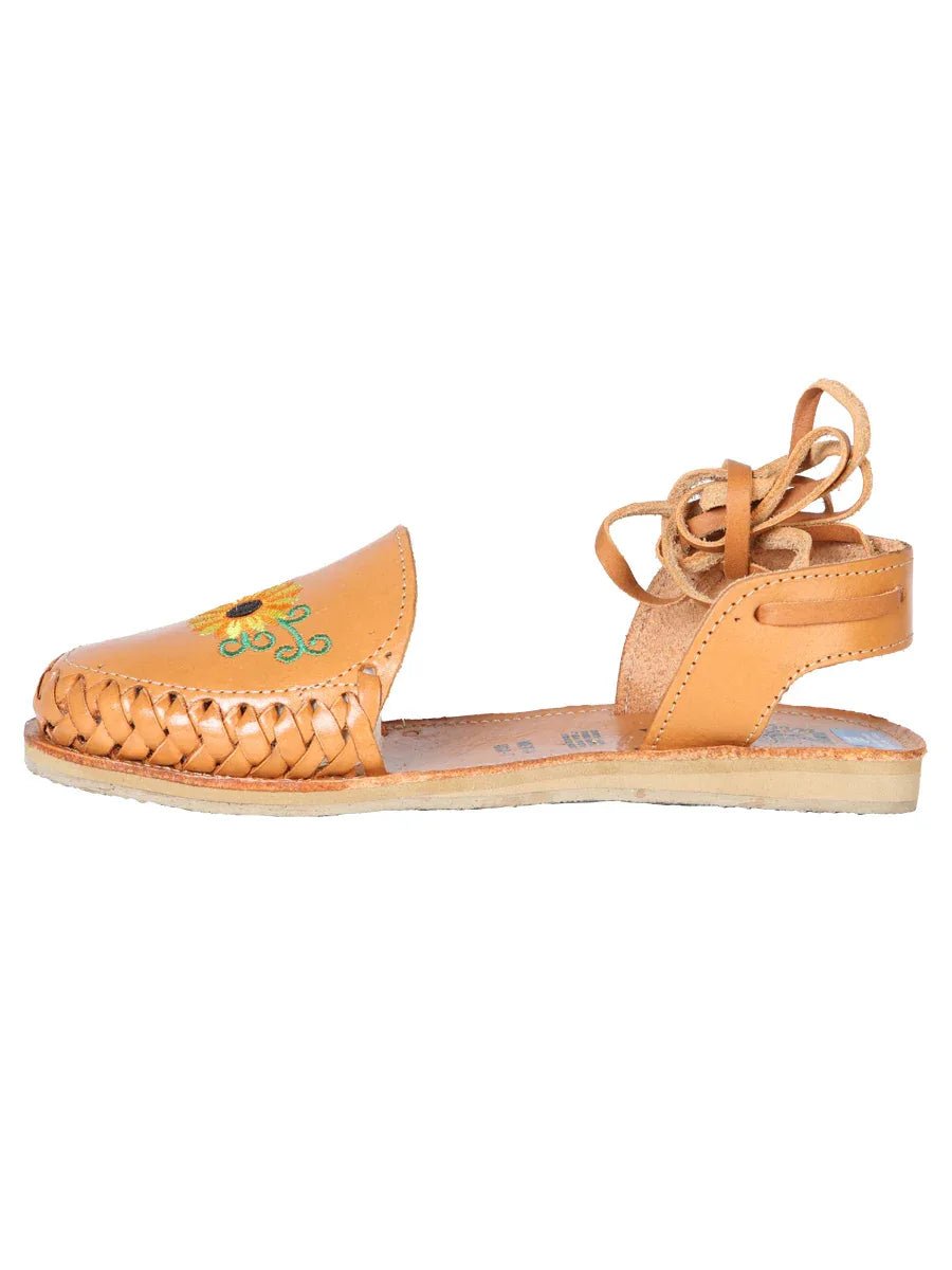 Mexican Artisanal Sandals Leather Tan 603920 - N4dboots.com