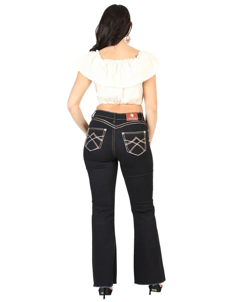 Centenario Women's Medium Blue Bootcut Denim Jeans 45544 - N4dboots.com