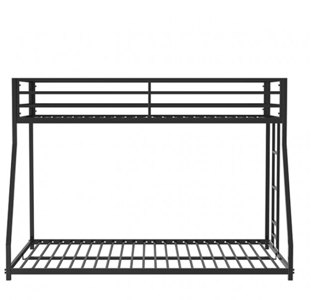 ROTHWELL Twin/full Metal Bunk Bed | FM - BK1200BK - TF Color Mate Black - N4dboots.com