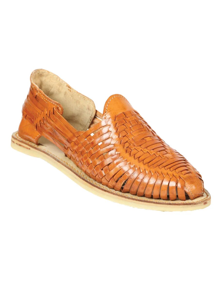 Mexican Artisanal Sandals Leather Tan 604016 - N4dboots.com
