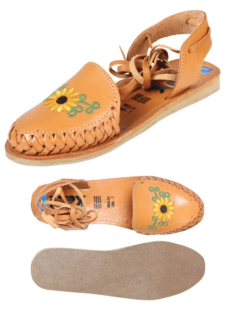 Mexican Artisanal Sandals Leather Tan 603920 - N4dboots.com