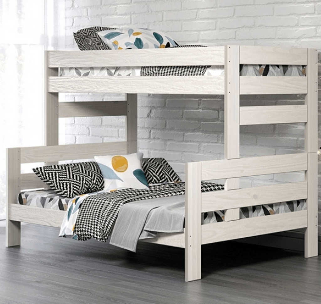 DAMARIS Twin/Full Bunkbed | AM - BK306WH - BED Color White - N4dboots.com