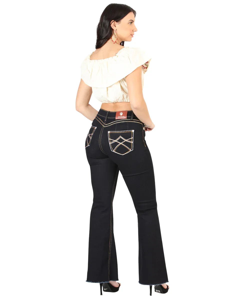 Centenario Women's Medium Blue Bootcut Denim Jeans 45544 - N4dboots.com